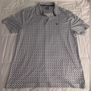NWOT Men”/ Callaway White and Navy Golf Shirt Size Large
